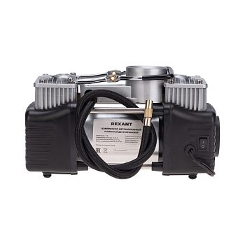 Компрессор автомобильный усиленный двухпоршневой с цифровым манометром и функцией автостоп (60л/мин, 10 АТМ) REXANT