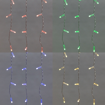 Гирлянда светодиодная Бахрома (Айсикл) 4,8х0,6м 176 LED RGB прозрачный ПВХ IP65 свечение с динамикой 230В нужен контроллер 245-908 NEON-NIGHT