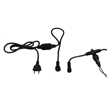 Гирлянда светодиодная Занавес 2х3м 760 LED БЕЛЫЙ черный ПВХ IP65 постоянное свечение 230В блок в комплекте NEON-NIGHT