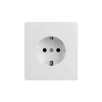 Розетка ROUND 1-ая с/з с/у, со шторками 16А перламутр KRANZ