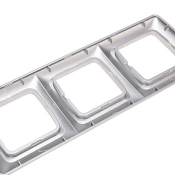 DEA Рамка 3-я горизонтальная Серебряный металлик KRANZ