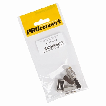 Разъем RJ-45(8P8C) под витую пару, FTP, CAT 5e, пакет, 5шт. PROconnect