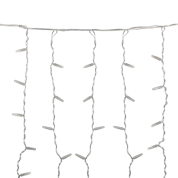 Гирлянда светодиодная Занавес 2х0,8м 160 LED ТЕПЛЫЙ БЕЛЫЙ прозрачный ПВХ IP65 эффект мерцания 230В нужен блок 303-500-1 NEON-NIGHT