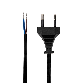 Шнур сетевой 2х0,75 мм² 1,8м черный REXANT