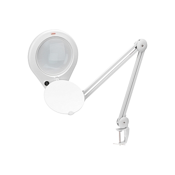 Лупа на струбцине круглая 5D с подсветкой 84 SMD LED, ø178мм, белая REXANT