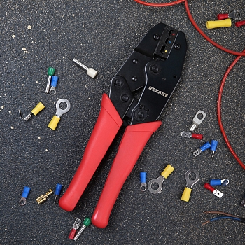 Кримпер HT-301W для обжима изолированных клемм 0,5-6,0мм² REXANT