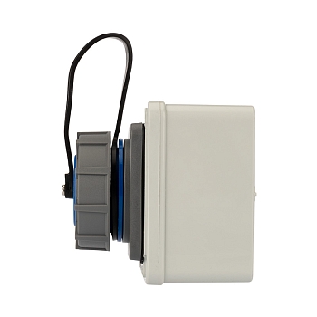 Розетка влагозащищенная настенная с крышкой 1 гнездо, 2Р+РЕ, 16А, IP68, серая REXANT