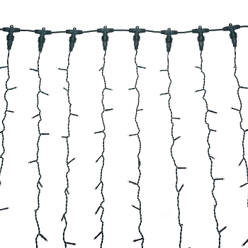 Гирлянда светодиодная Занавес 2х1,5м 360 LED СИНИЙ черный ПВХ IP54 свечение с динамикой 230В блок в комплекте NEON-NIGHT