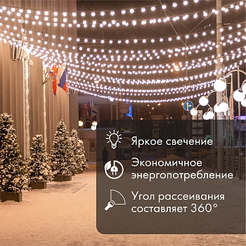 Ретро-лампа филаментная ST45, E27, 2 LED, 2Вт, ТЕПЛЫЙ БЕЛЫЙ, 230В, IP65 NEON-NIGHT