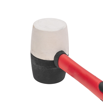 Киянка резиновая 450 г, черно-белая резина, фибергласовая рукоятка KRANZ