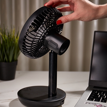 Вентилятор настольный USB, черный, 6Вт