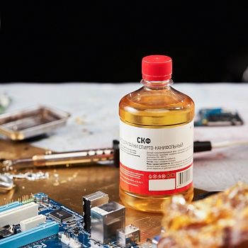 Флюс для пайки, СКФ (спирто-канифольный), 500мл, флакон REXANT