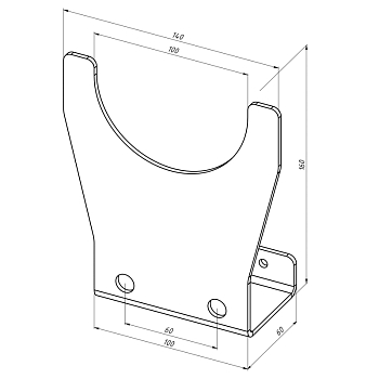 Держатель для угловых шлифмашинок до 230мм, настенный, черный REXANT