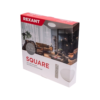 Светильник настенно-потолочный Square LED 72 Вт 2700-6500 К управления с пульта и выключателя, диммирование, встроенный ночник Extra REXANT