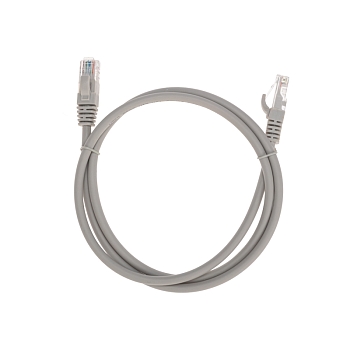 Патч-корд U/UTP, CAT 6, RJ45-RJ45, 26AWG, LSZH, серый, 1м REXANT