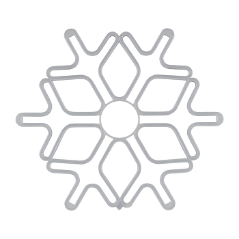 Фигура Снежинка из гибкого неона, 60х60 см, цвет свечения синий NEON-NIGHT