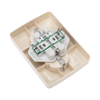 DEA Розетка 2-ая керамика с/з с/у 16А Беж KRANZ