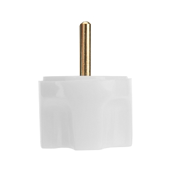 Адаптер сетевой (переходник) с Евро А/F на вилку С1 CEE 7/2 «Питер» 10А б/з белый PROconnect (пакет БОПП 1 шт/уп.)