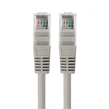 Шнур коммутационный, патч-корд U/UTP RJ45-RJ45, CAT 5e, LSZH серый, 1м REXANT