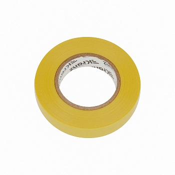 Изолента ПВХ 0,13х15 мм, 25 м, желтая KRANZ