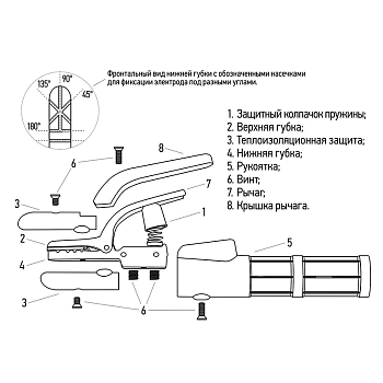 Держатель электрода REXANT 500 А American type