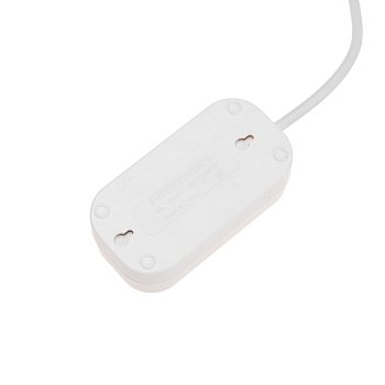 Удлинитель 2 гнезда, 3м, 3х0,75мм², с/з, белый PROconnect