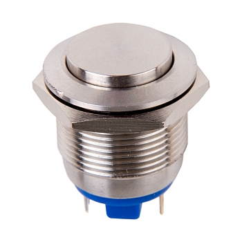 Кнопка антивандальная Ø19 Б/Фикс (2с) OFF-(ON) выпуклая (PBS-28В-4) REXANT (в упак. 1шт.)