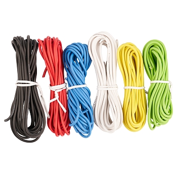 Набор автопровода «Радуга» 1х0,75мм, 6 цветов (белый, желтый, зеленый, красный, синий, черный) по 3м REXANT