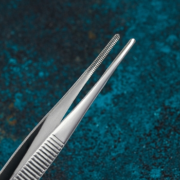 Пинцет прямой, рифленый 160мм (блистер) REXANT