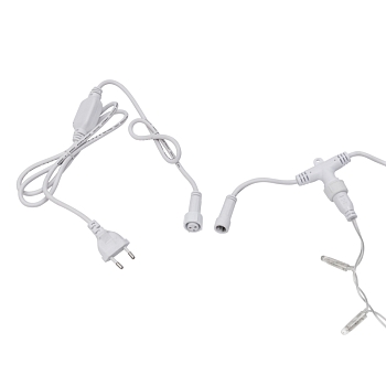 Гирлянда светодиодная Занавес 2х3м 760 LED ЗОЛОТОЙ прозрачный ПВХ IP65 постоянное свечение 230В блок в комплекте NEON-NIGHT