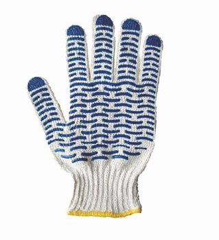 Перчатки х/б с покрытием ПВХ «Волна», 5 нитей, 7,5 класс вязки, 54-56 г