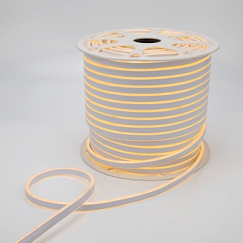 Гибкий неон 8х16мм двухсторонний 120 LED/м ТЕПЛЫЙ БЕЛЫЙ 24В бухта 50м NEON-NIGHT