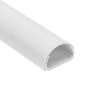 Кабель-канал полукруглый 20х12мм, белый (60 м/уп) REXANT