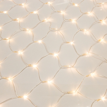 Гирлянда Сеть 1,8х1,5м, прозрачный ПВХ, 180 LED ТЕПЛЫЙ БЕЛЫЙ