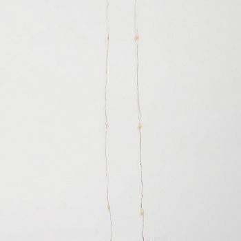 Гирлянда светодиодная Роса с крупными каплями 2м, 20LED, ТЕПЛЫЙ БЕЛЫЙ, IP20, 2хCR2032 в комплекте NEON-NIGHT