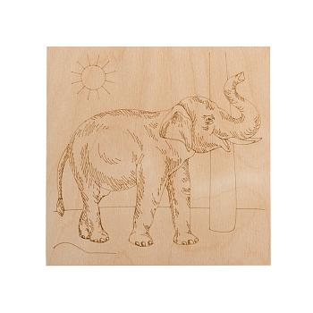 Доски для выжигания «Животные», 150х150мм, набор 5 шт. (белка, слон, сова, ежик, тигр) пакет REXANT