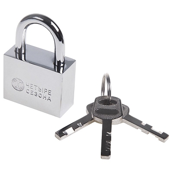 Замок навесной серия Сталь 40мм ЧЕТЫРЕ СЕЗОНА