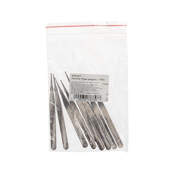 Пинцет прямой 115мм (10 шт)