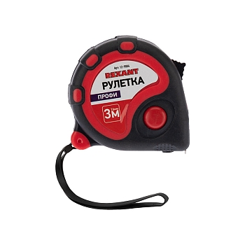 Рулетка измерительная Профи прорезиненный корпус, 3м х 16мм REXANT