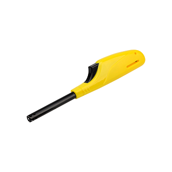 Бытовая газовая пьезозажигалка с классическим пламенем многоразовая (1 шт.) желтая СК-306 СОКОЛ