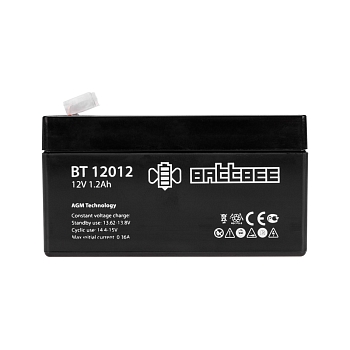 Аккумулятор свинцово-кислотный BT 12012, 12В, 1,2Ач, срок службы 3 года