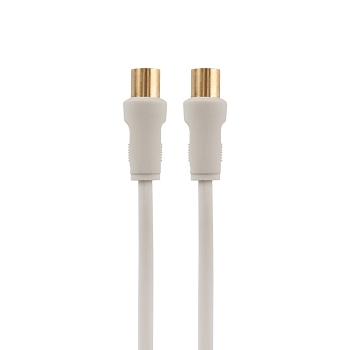 Шнур ТВ гнездо - ТВ штекер, 3м, белый REXANT