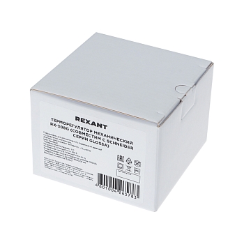 Терморегулятор механический RX-308G, совместим с Schneider серии Glossa, Atlas, Sedna, W59, бежевый REXANT