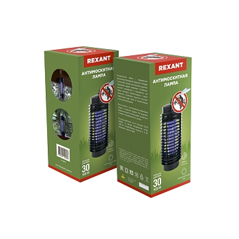Антимоскитная инсектицидная лампа S 30м² 1Вт/220В REXANT
