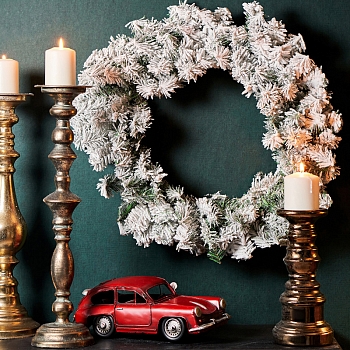 Заснеженный еловый венок NEON-NIGHT Ø 60 см, ПВХ