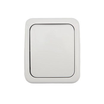 Переключатель проходной Mini OG IP54 о/у, белый KRANZ