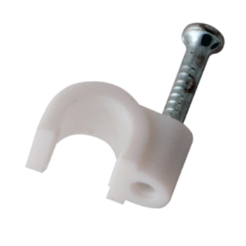 Крепеж кабеля круглый 4мм, белый (50 шт/уп) REXANT