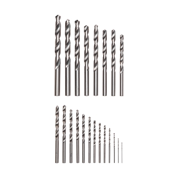 Набор сверл по металлу, 1-10мм (через 0,5мм, 3,2мм, 4,8мм), HSS, цилиндрический хвостовик, металлический кейс, 21 шт. KRANZ