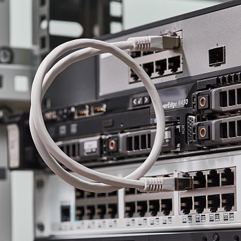 Шнур коммутационный, патч-корд F/UTP RJ45-RJ45, CAT 6, LSZH серый, 0,5м REXANT