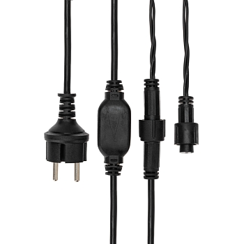 Гирлянда светодиодная Бахрома (Айсикл) 5х0,7м 152 LED БЕЛЫЙ черный каучук 2,3мм IP67 постоянное свечение 230В нужен блок 315-000 NEON-NIGHT